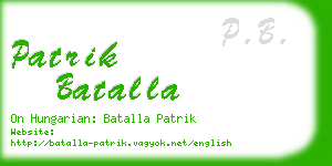 patrik batalla business card